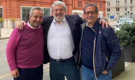 Vittorio Fata, Michele Emiliano e Angelantonio Angarano ai tempi della scorsa campagna elettorale