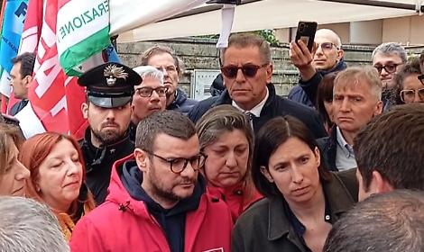 Domenico De Santis e Elly Schlein a Santeramo in Colle