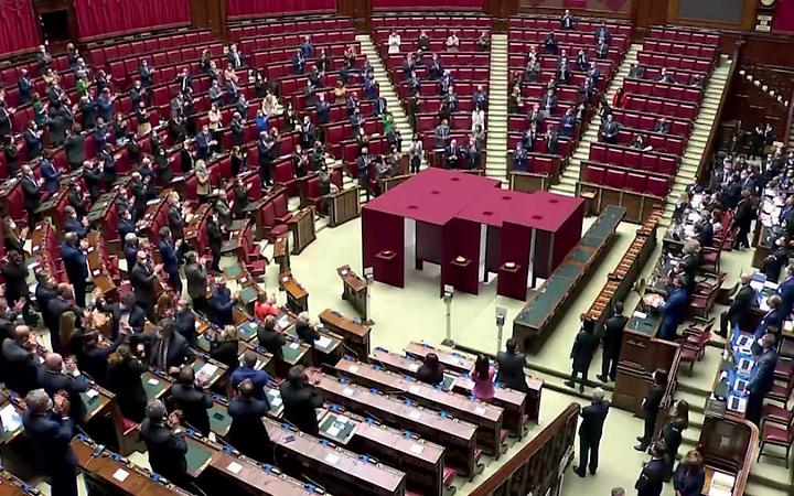 I Grandi elettori nell'emiciclo di Montecitorio