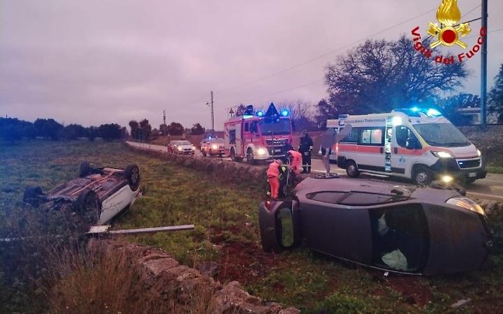 L'incidente a Cisternino - foto dei Vigili del Fuoco