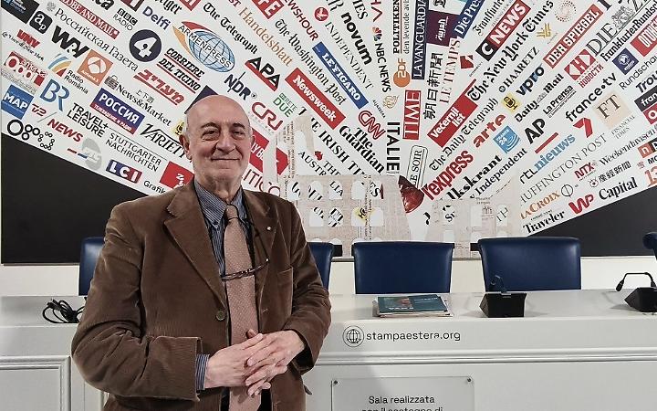 Gianfranco Nitti nella sede dell'Associazione Stampa Estera di Roma