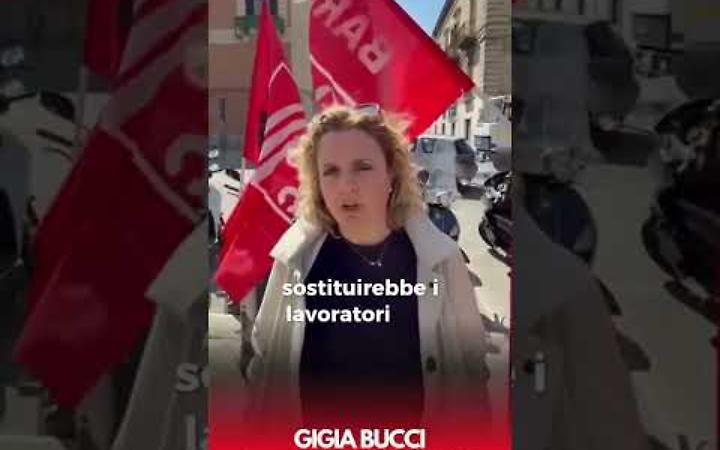 Call center Enel, la Cgil in piazza - le parole della Segretaria Gigia Bucci