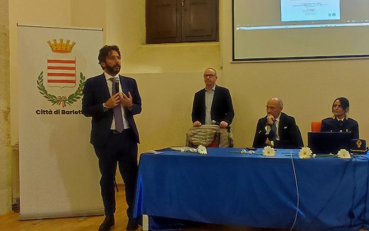 Il Questore Bat Alfredo Fabbrocini al convegno di ieri a Barletta