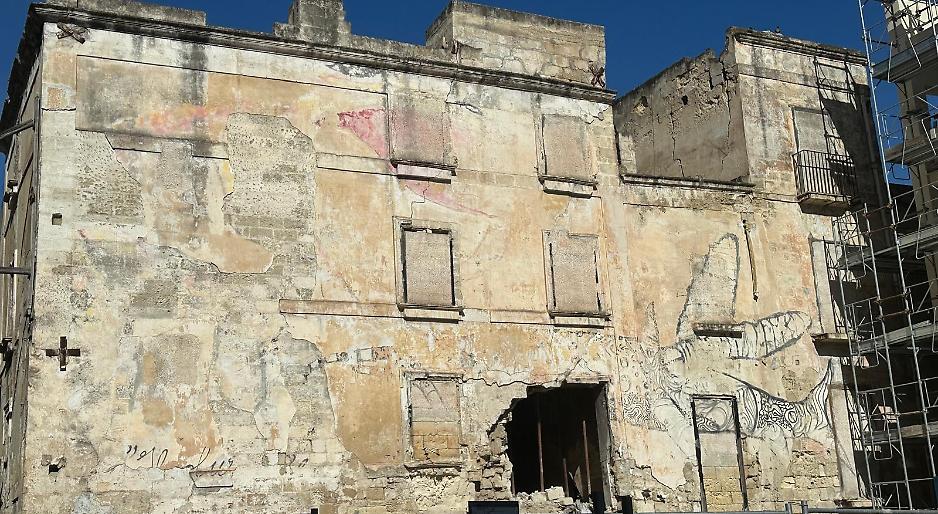 Crollo in vico Novelune in Citt&agrave; vecchia