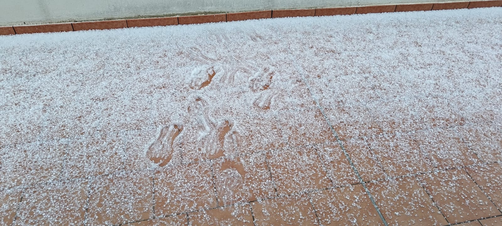 La grandine a Bari
