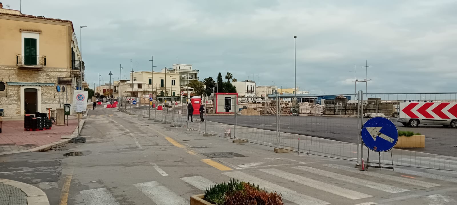 I lavori sul Lungomare di Santo Spirito a Bari