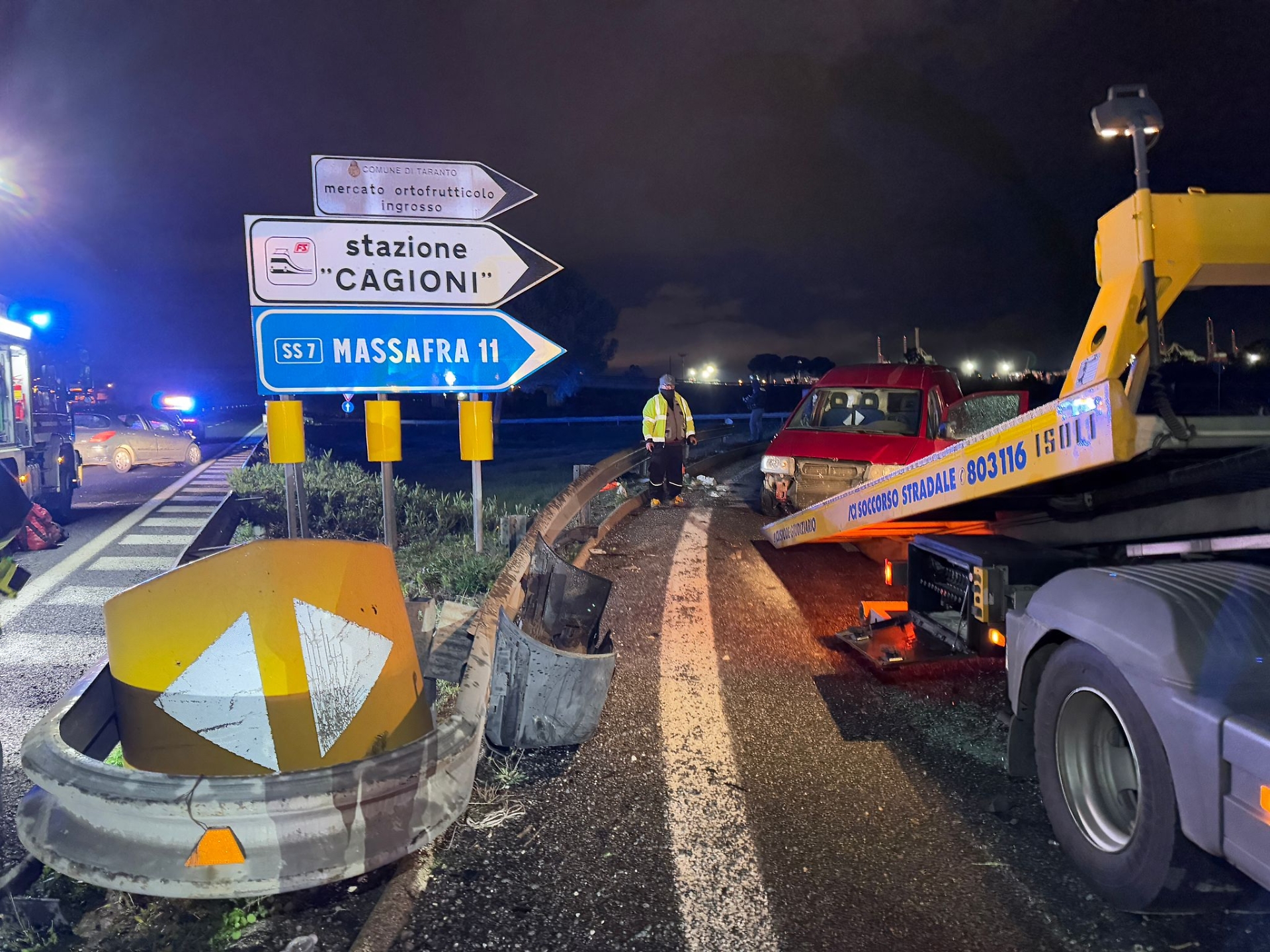 Incidente mortale nel cuore della notte - foto di Francesco Manfuso