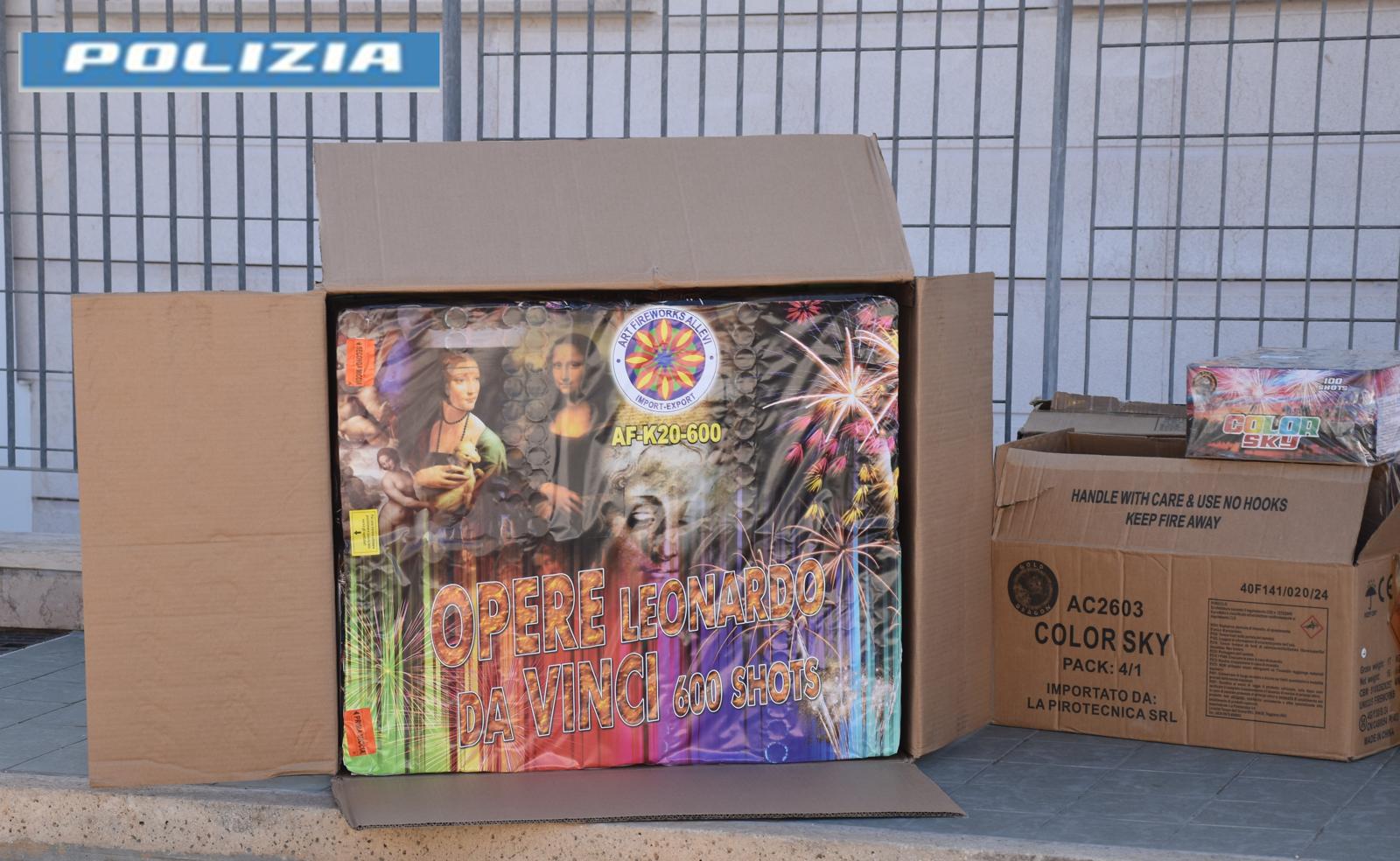 I botti di capodanno sequestrati dalla Polizia di Stato ad Andria