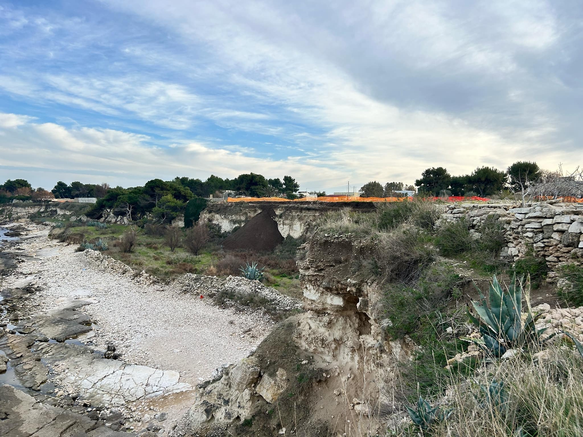 L'area interessata dai lavori di Costa Sud a Trani