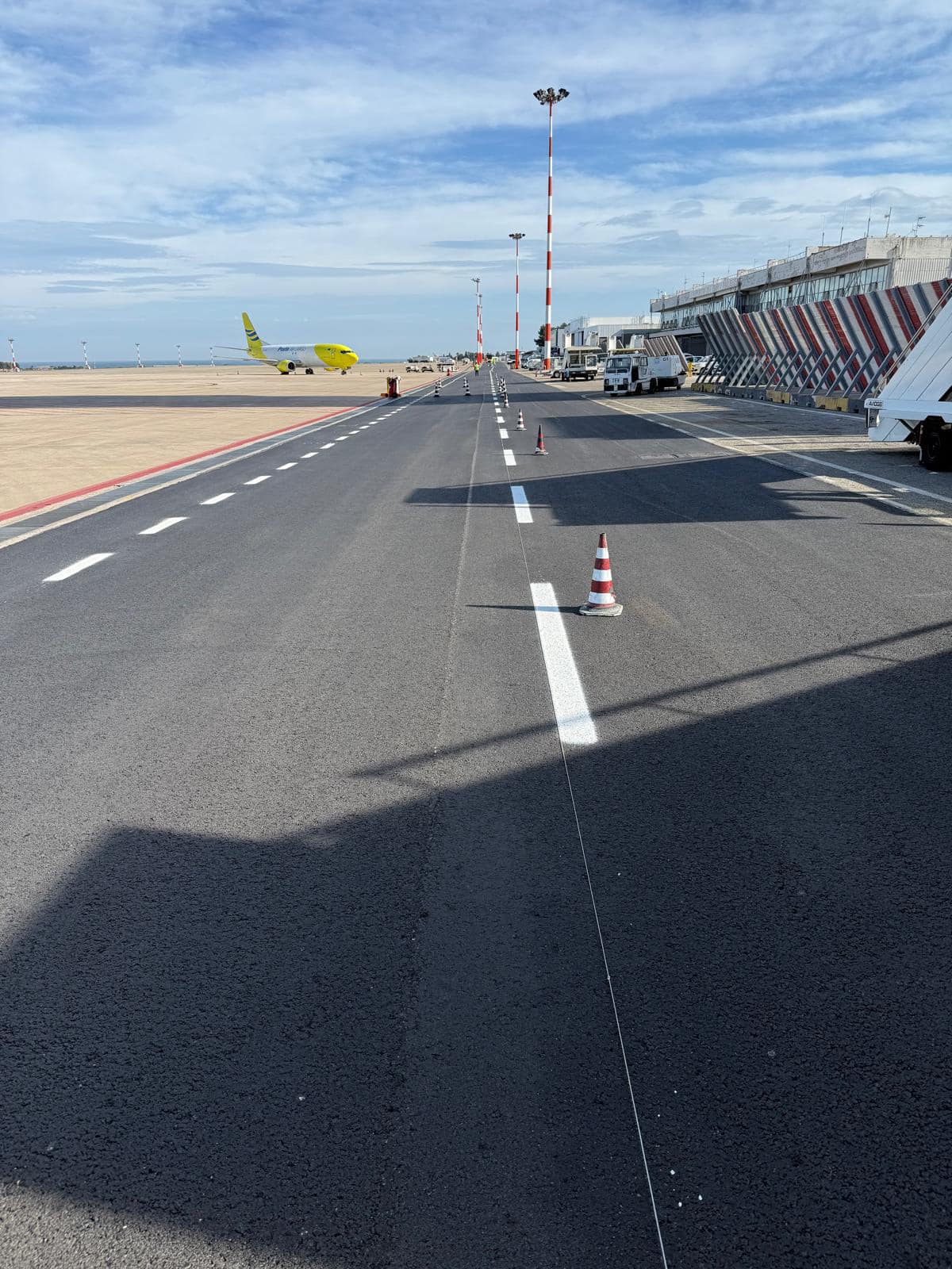 Terminati i lavori di riqualifica della pavimentazione della viabilità dell'Aeroporto di Bari