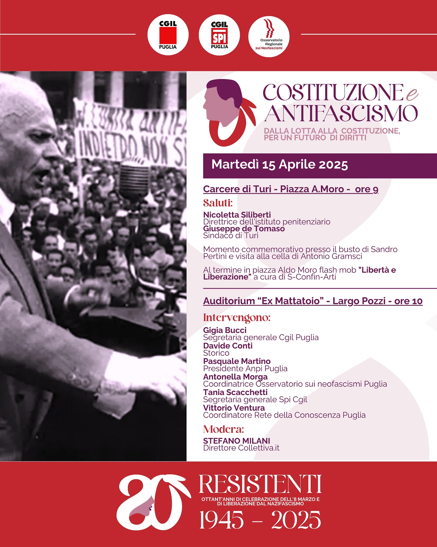Il programma del confronto a Turi