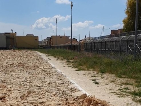 Il cantiere per il nuovo campo sportivo di Crispiano